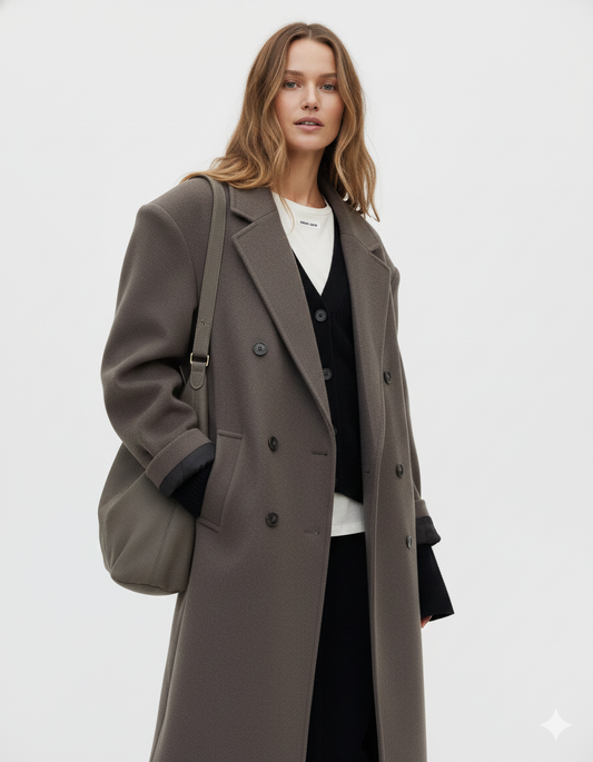 Manteau femme décontracté - Veste oversize tendance à deux boutons - LuxeStyle