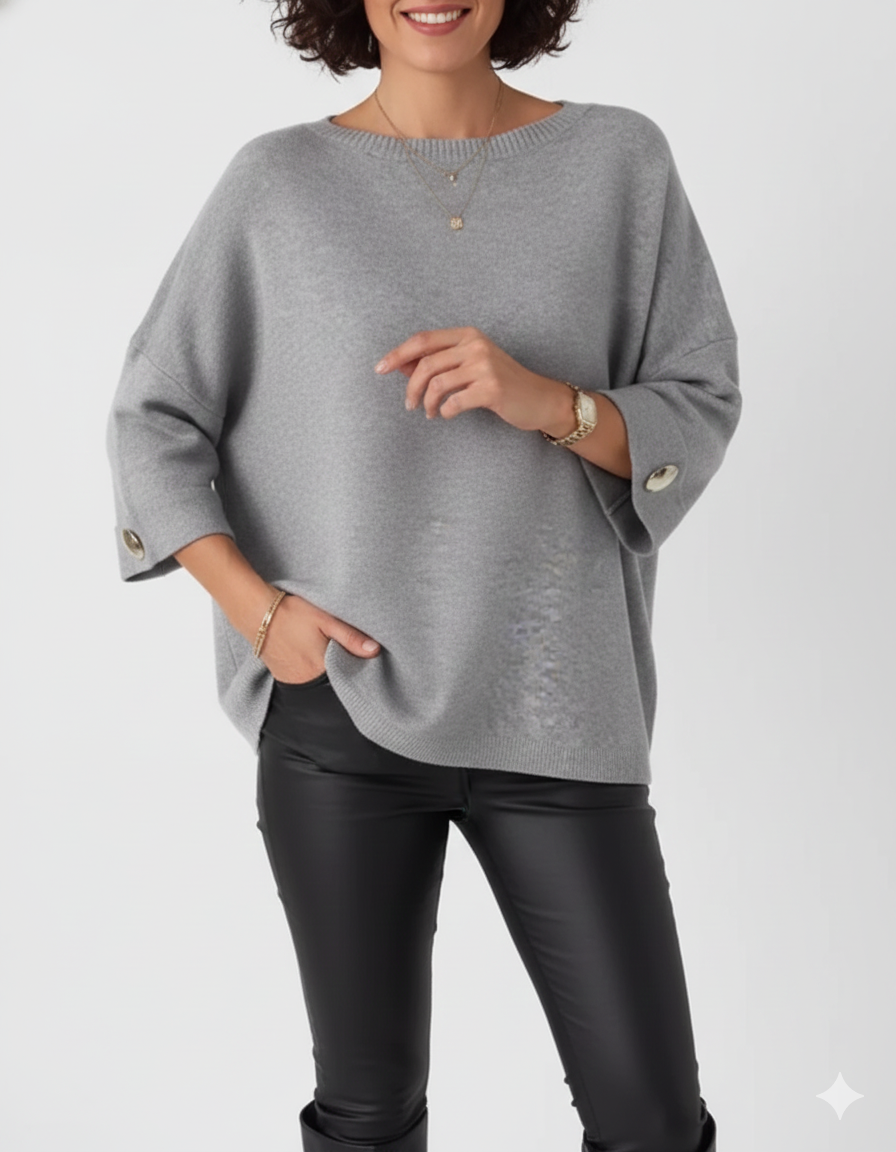 Pull Femme Grande Taille – Tricot Confort avec Fermeture Eclaire & Coupe Chic