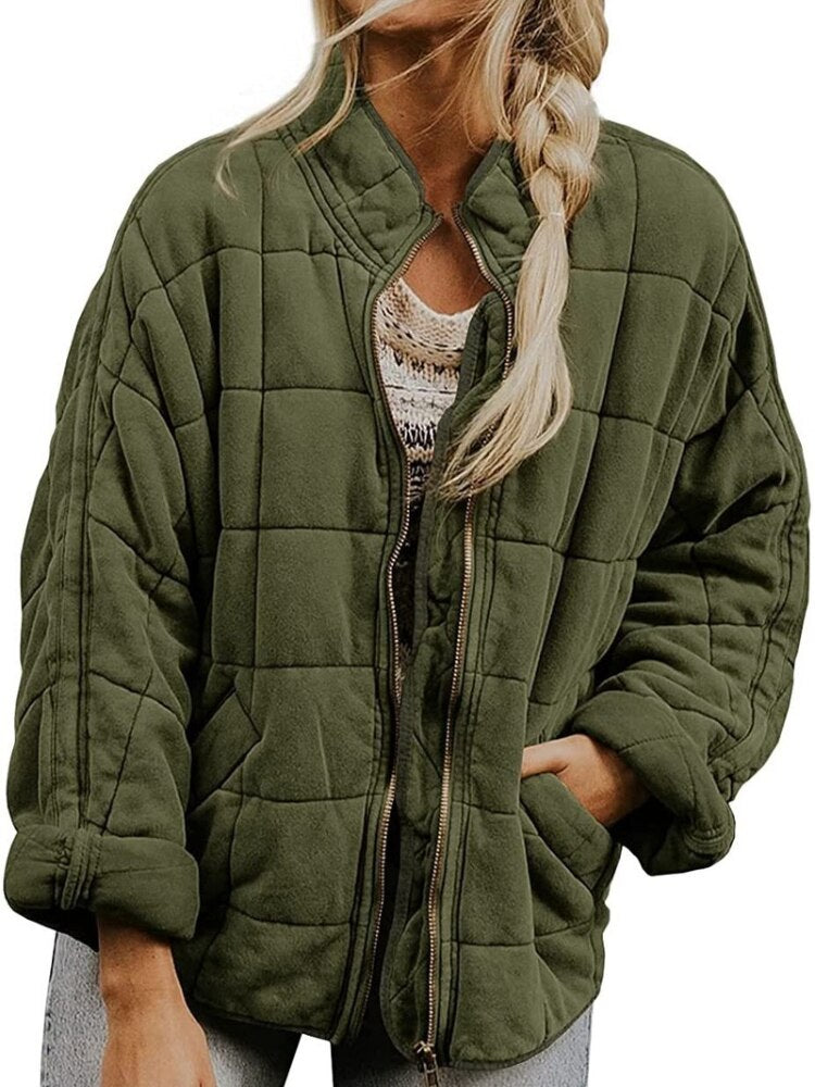 Veste polaire verte femme manches longues