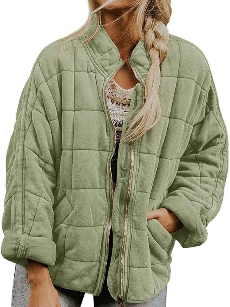 Veste polaire verte femme manches longues