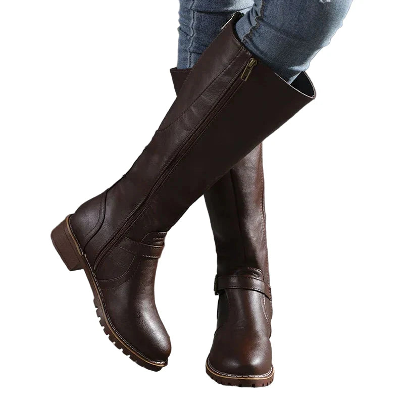 Bottes Femmes Hauts Talons Zippées - luxestyle