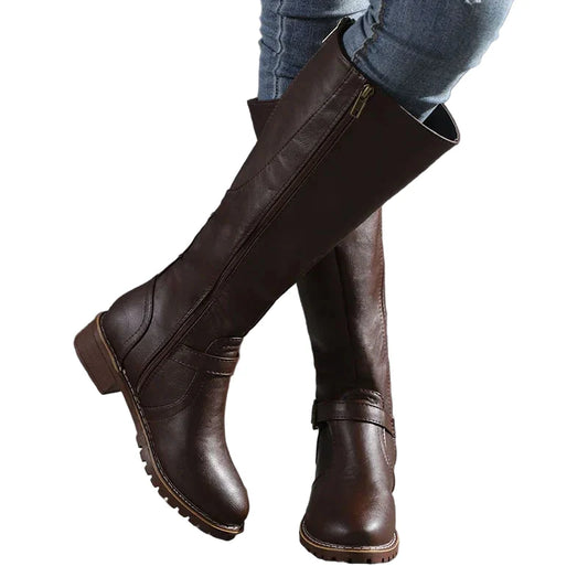 Bottes Femmes Hauts Talons Zippées - luxestyle