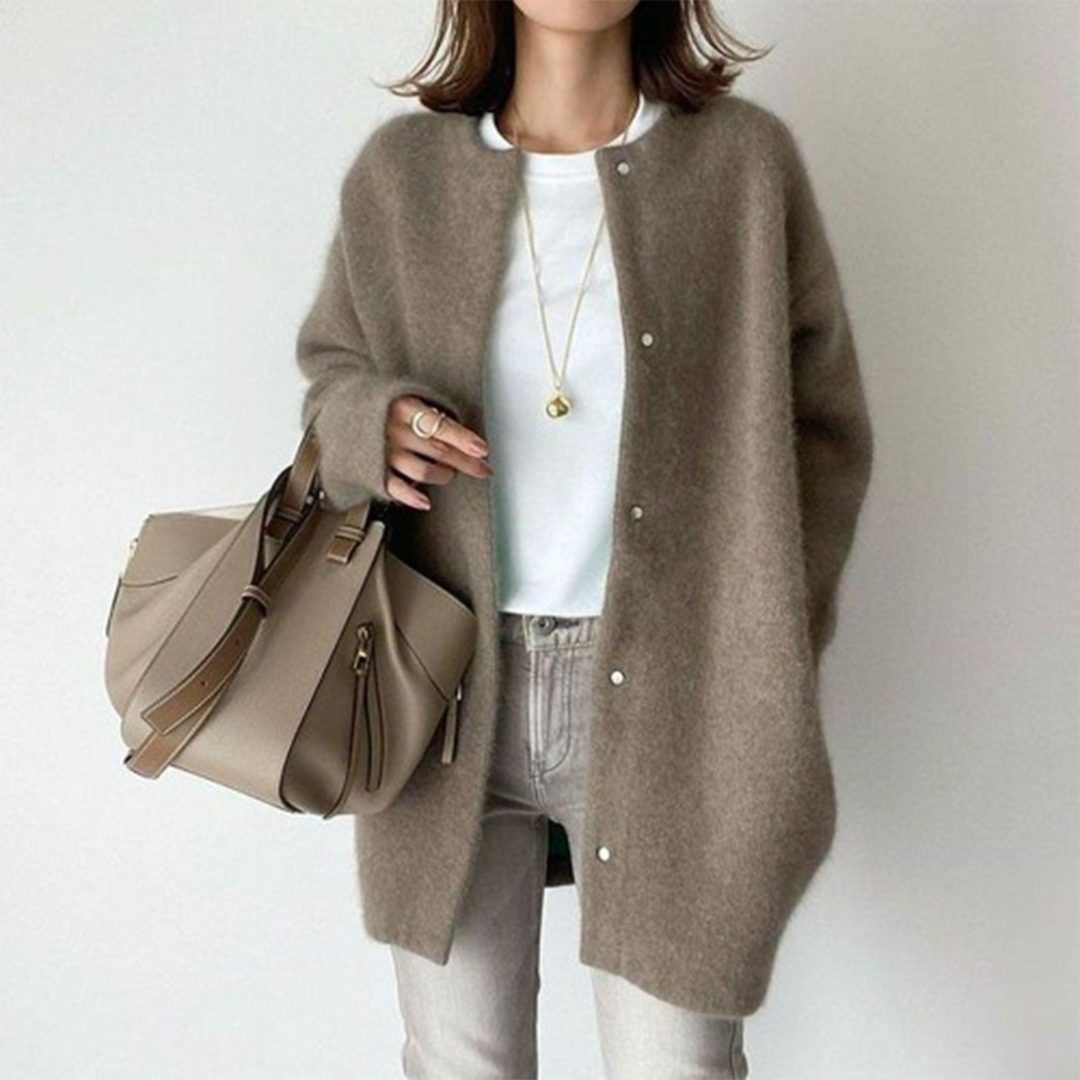 Gilet Femme Chic et Douillet - Cardigan Élégant en Laine de Luxe