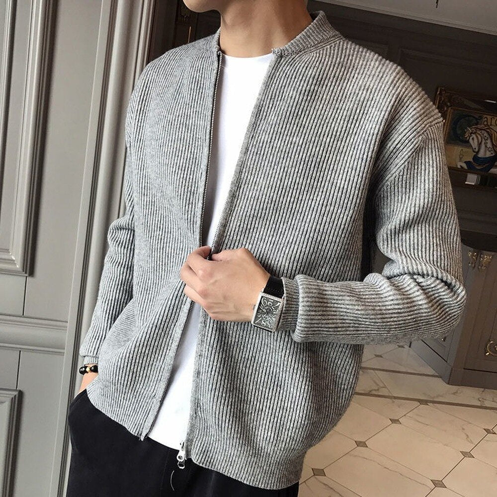 Gilet Homme Élégant - Cardigan Douillet en Laine de Qualité, Style Hivernal Chic