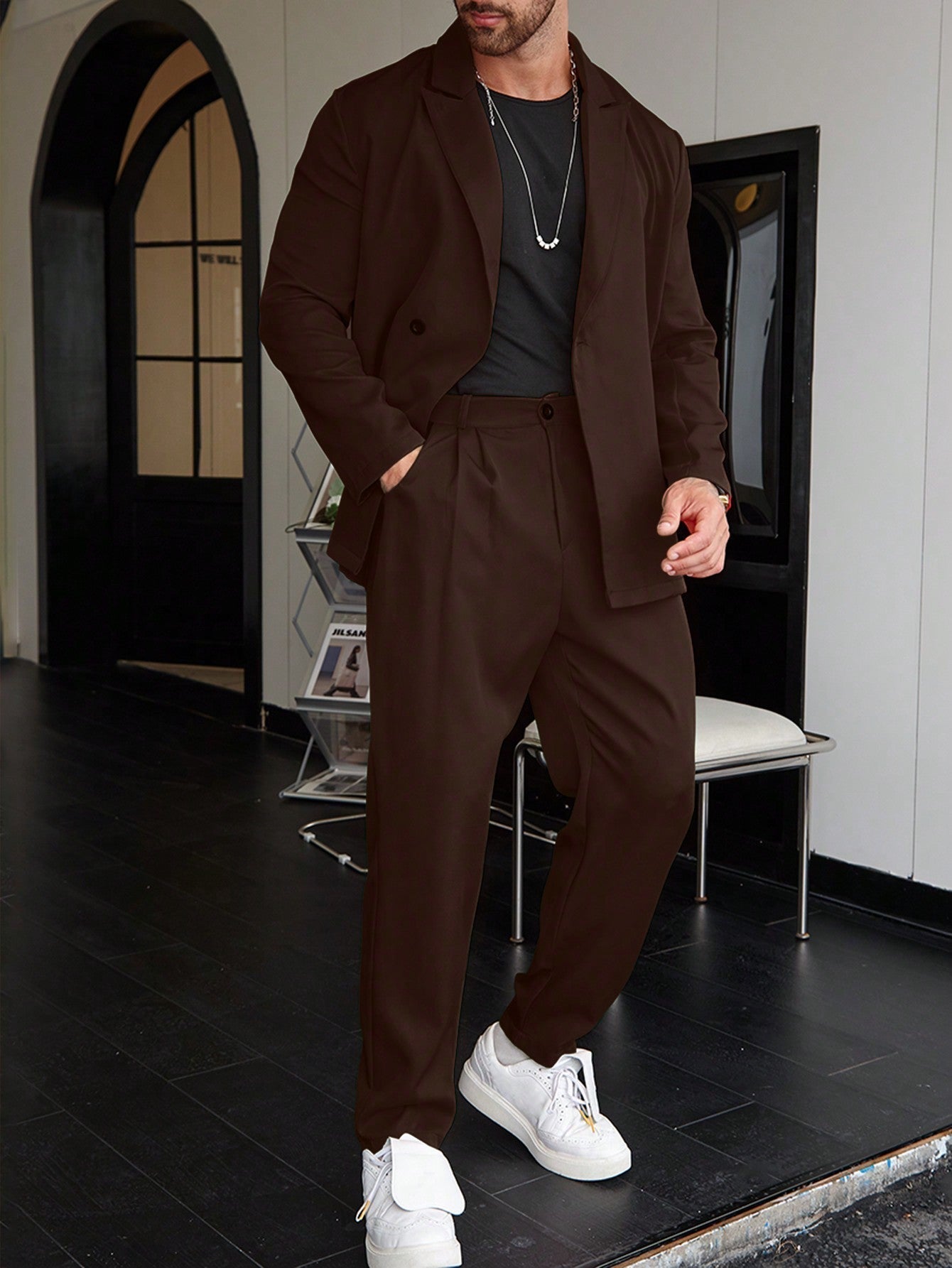 Costume Homme Slim Élégant pour Mariage et Travail