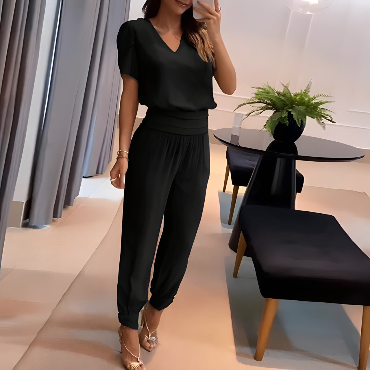Tenue Chic Femme Chemisier et Pantalon