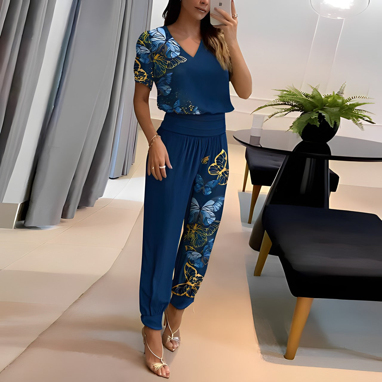 Tenue Chic Femme Chemisier et Pantalon