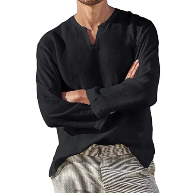 Chemise Classique Homme Blanc à Manches Longues