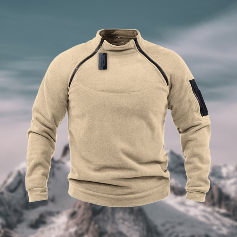 Pull en Polaire Gris Clair pour Homme