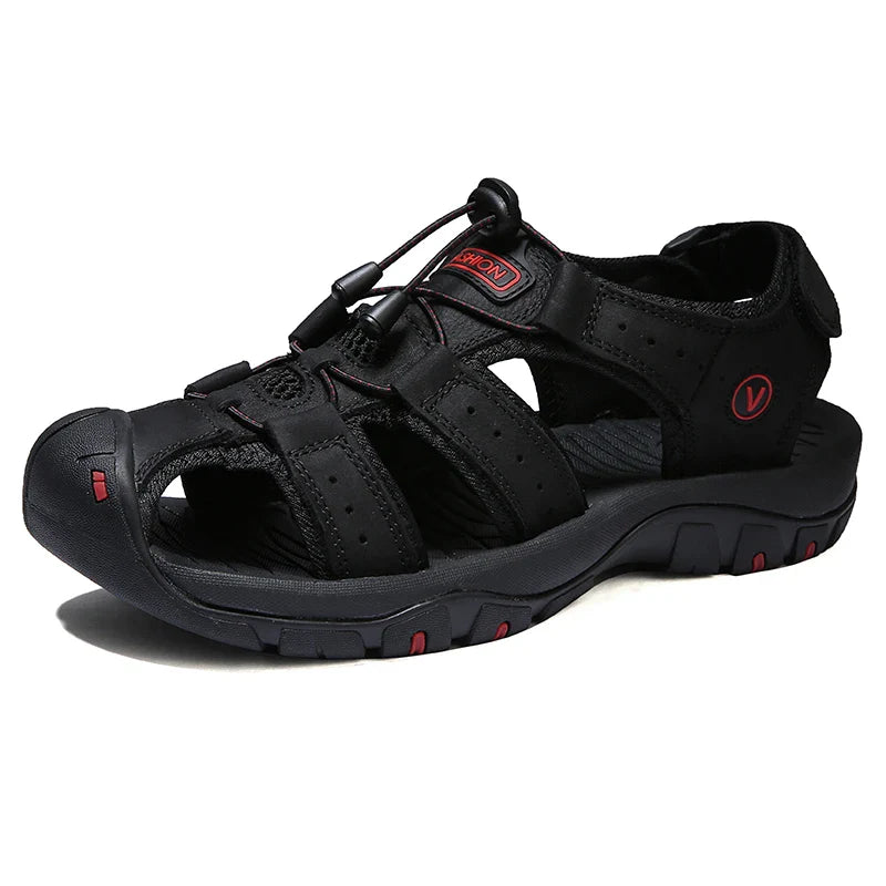 StrideMax™ – Sandales Homme en Cuir Élégantes et Confortables pour Été