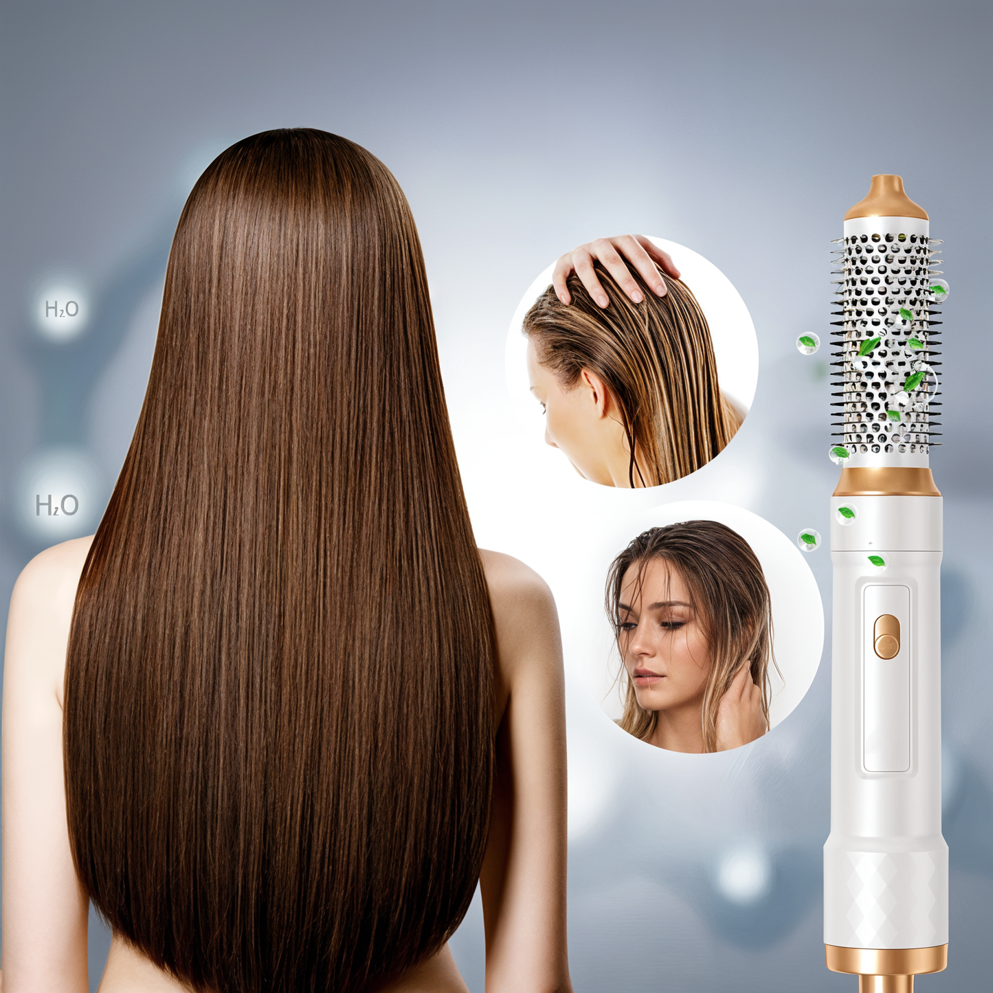 Sèche-cheveux Brosse Chauffante Ions Luxe - LuxeStyle