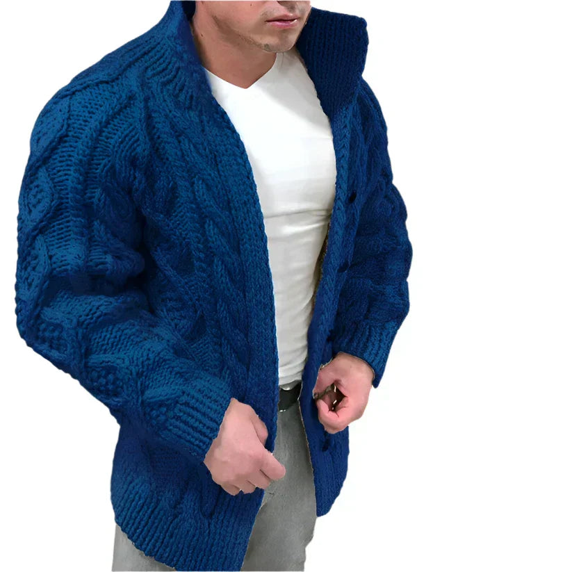 Gilet Homme Tricot Câble Élégant Oversize - LuxeStyle
