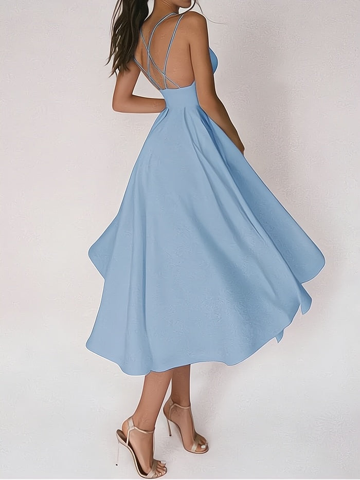 Charline™ – Robe de Soirée Longue Élégante Col en V