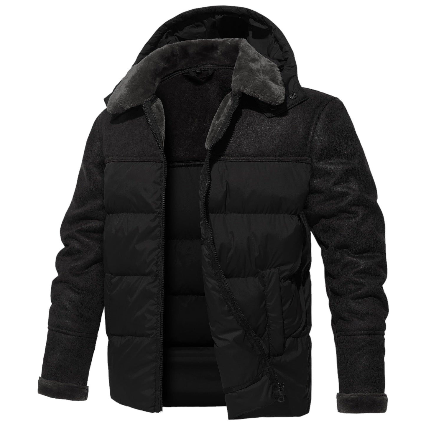 Parka Hiver Élégant avec Capuche Détachable pour Homme - LuxeStyle