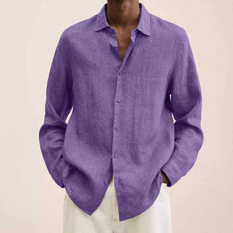 Chemise Homme Lin Fresque Manches Longues
