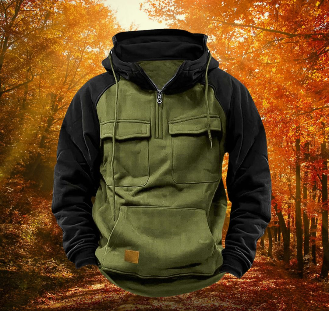 Sweat à Capuche Zippé Homme – Pull à Manches Longues avec Poches - LuxeStyle