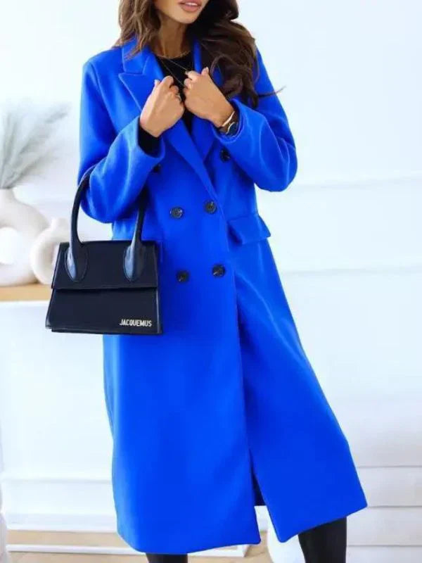 Manteau Femme Élégant Long Manches Complètes pour Hiver