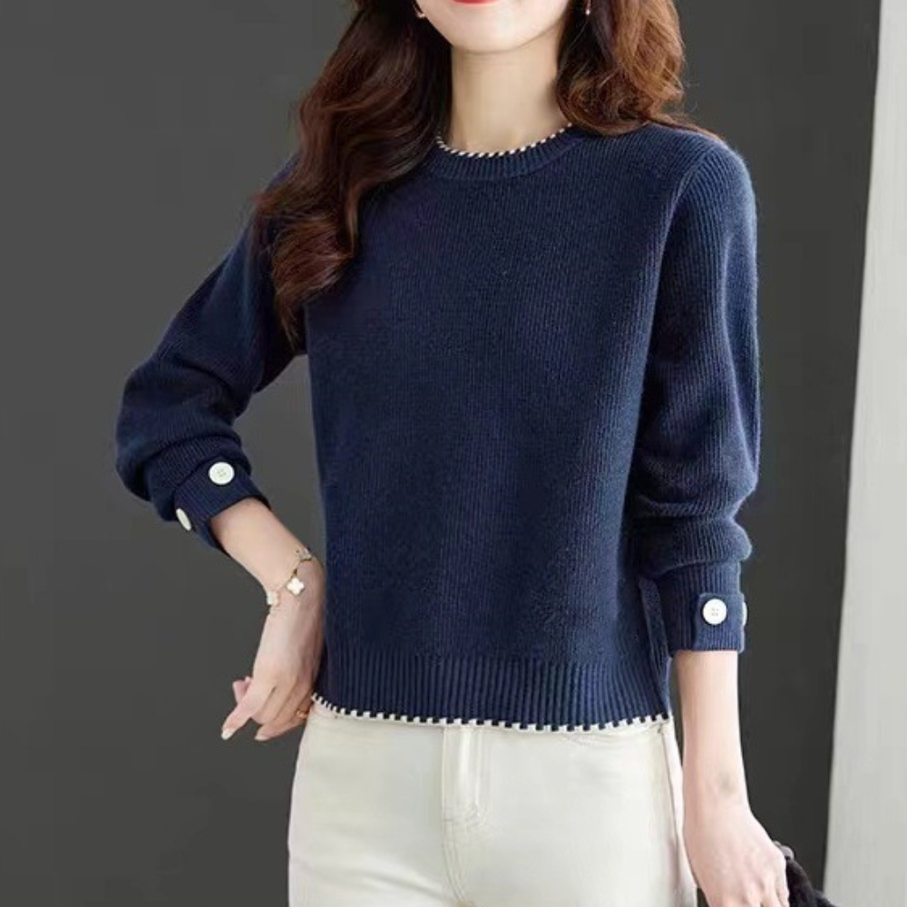 PENINAH - Pull à Col Rond Elégant pour Femme