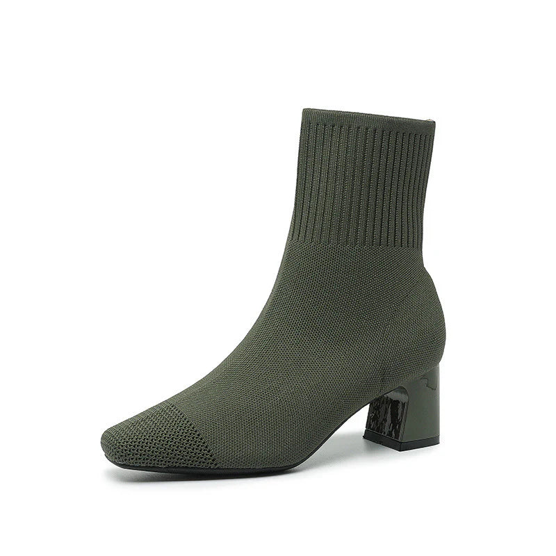 Bottes Femme Élégantes – Chaussures Tricotées Douces pour Un Style Féminin