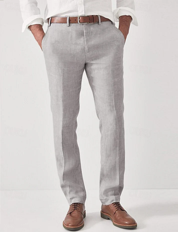 Pantalon Lin Clair Été Homme