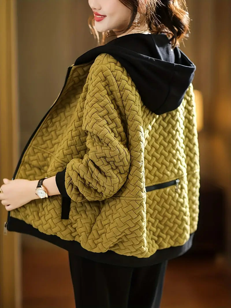 Veste En Maille Élégante avec Capuche pour Femme - LuxeStyle