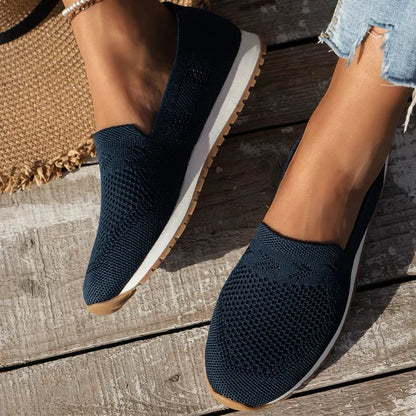 Chaussures femmes décontractées en dentelle beige