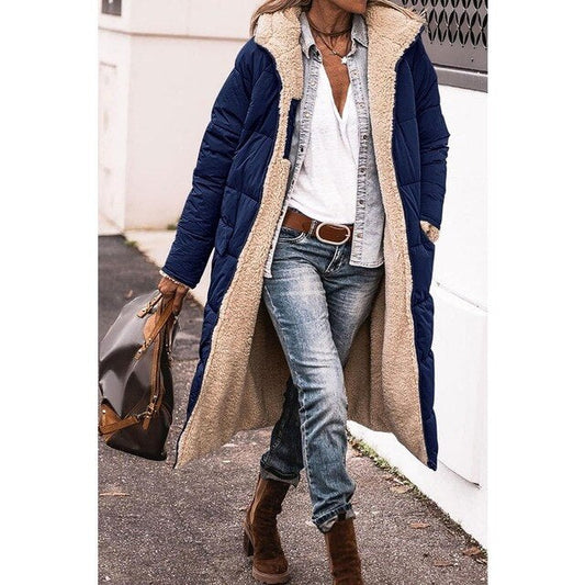 Manteau Femme Hiver Élégant – Parka Réversible Douillet avec Capuche et Manches Longues - LuxeStyle