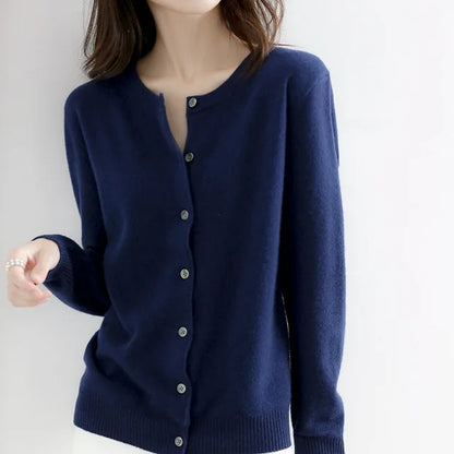 Cardigan Femme Laine Mer Bleu Marine