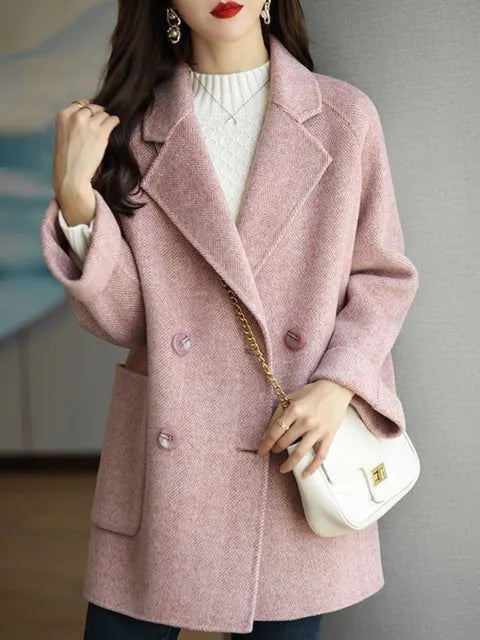 Manteau Femme Hiver Élégant avec Fermeture à Boutons
