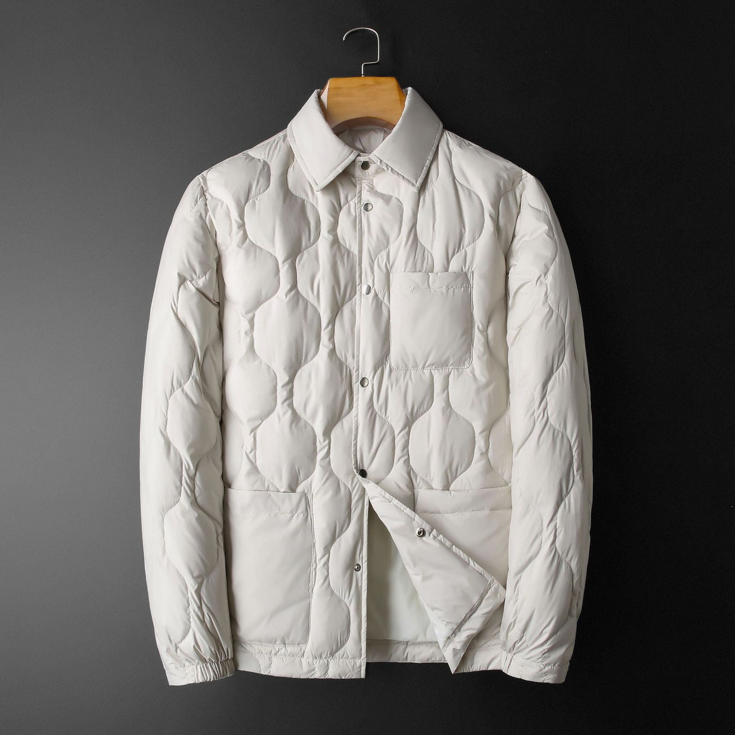 Manteau Hiver Homme Col Polo Élégant - LuxeStyle