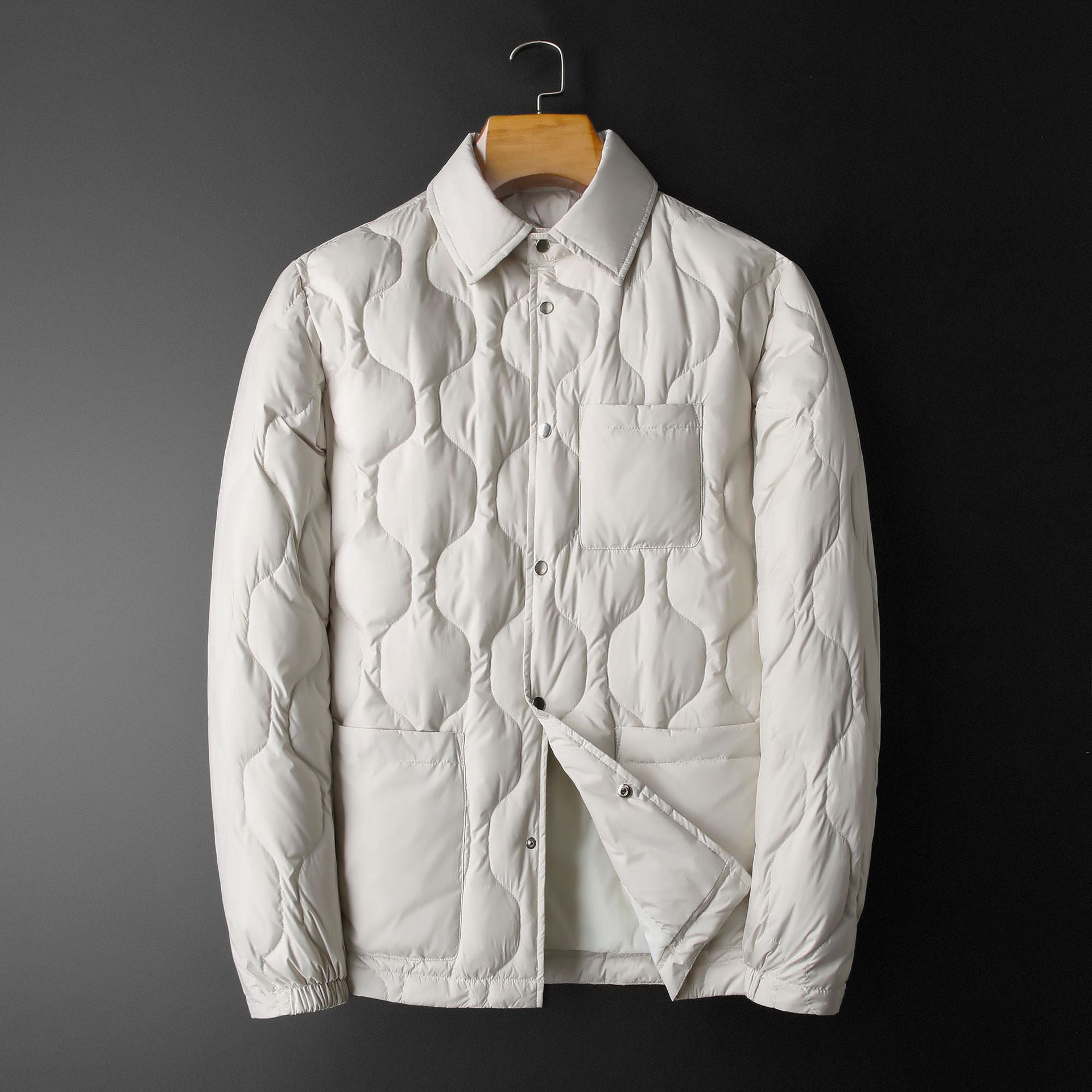 Manteau Hiver Homme Col Polo Élégant - LuxeStyle
