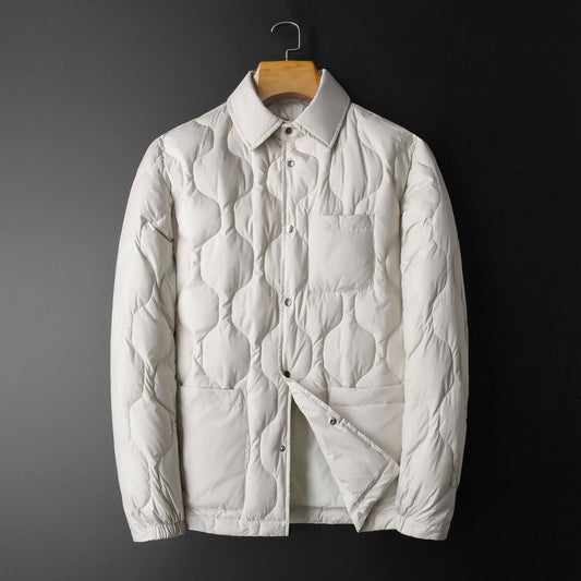 Manteau Hiver Homme Col Polo Élégant - LuxeStyle