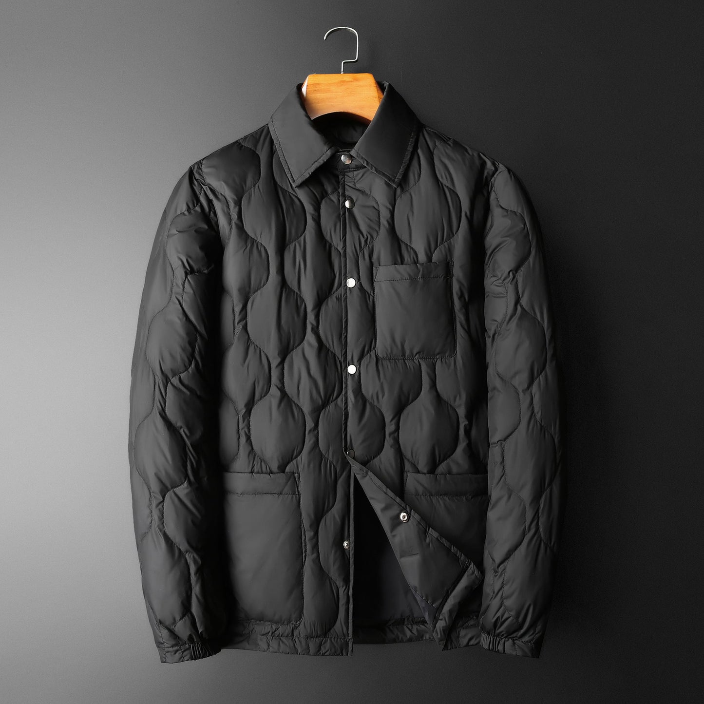 Manteau Hiver Homme Col Polo Élégant