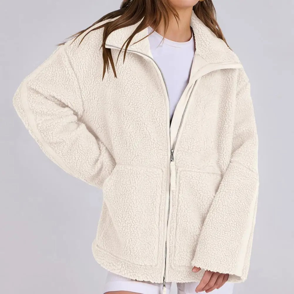 Veste en Peluche Douce pour Femmes à la Mode