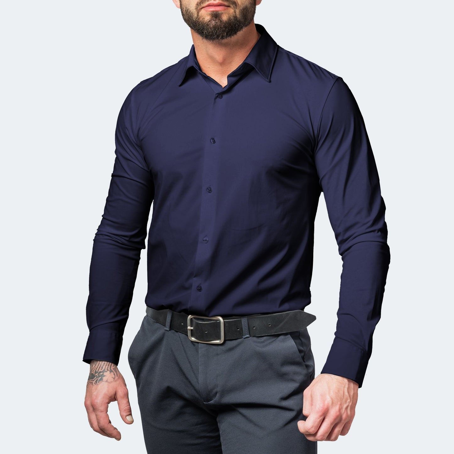Chemise Homme Slim Fit à Boutons pour Travail Quotidien - LuxeStyle