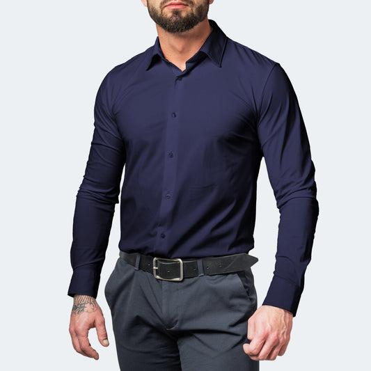 Chemise Homme Slim Fit à Boutons pour Travail Quotidien - LuxeStyle