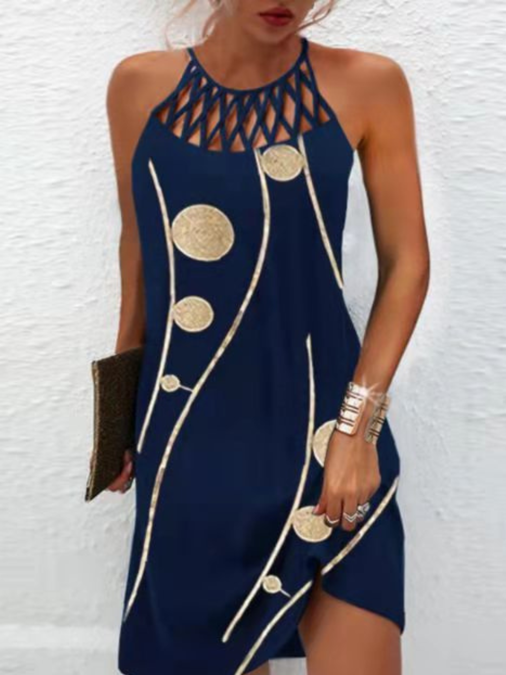 Robe Été Féminine – Robe Plage Colorée à Manches Courtes pour Femmes
