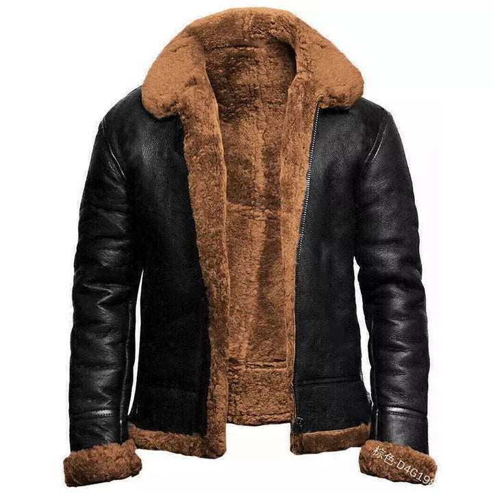Blouson cuir homme hiver doublure fourrure