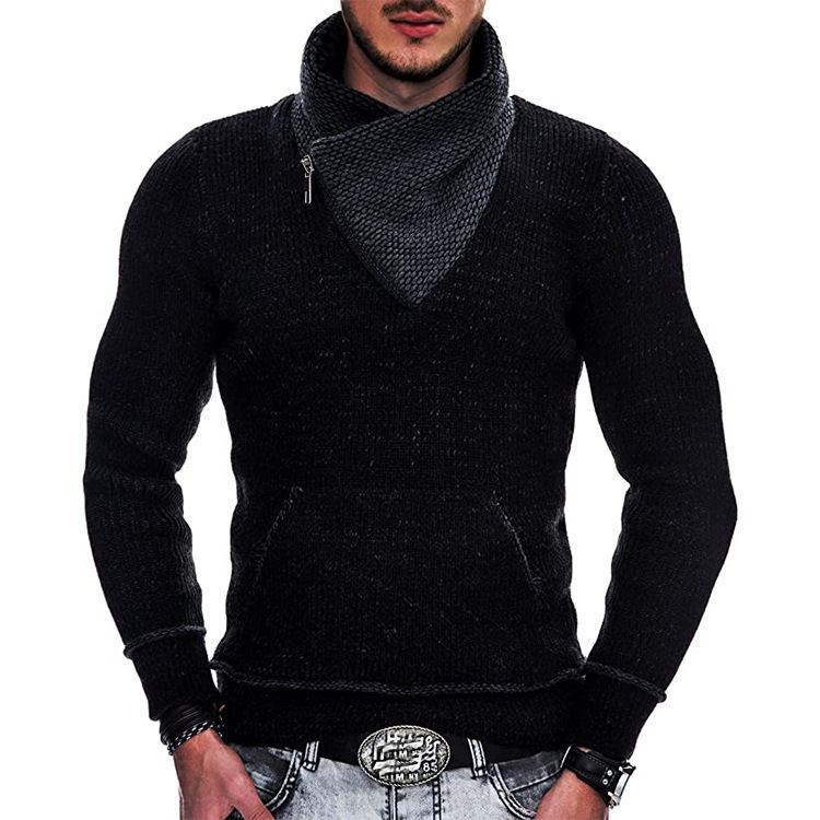 Pull Col Zippé Élégant Pour Homme - LuxeStyle