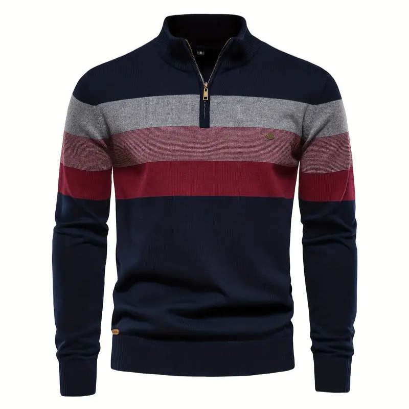 Doudoune Homme à Rayures – Veste Hiver Élégante & Chaude en Laine Mélangée
