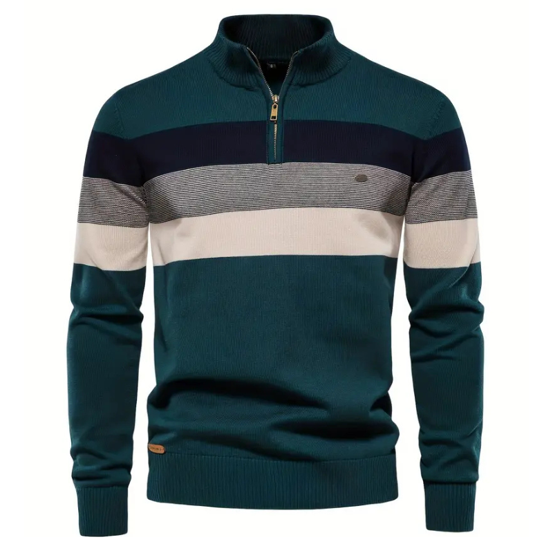 Doudoune Homme à Rayures – Veste Hiver Élégante & Chaude en Laine Mélangée - LuxeStyle