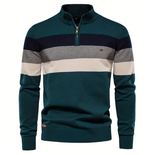Doudoune Homme à Rayures – Veste Hiver Élégante & Chaude en Laine Mélangée - LuxeStyle