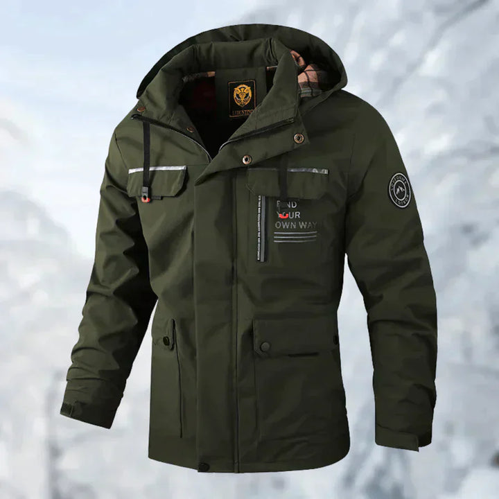 Doudoune Hiver Homme avec Capuche et Poches Zippées