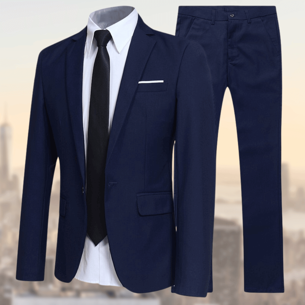 Costume 2 Pièces Élégant Taille Personnalisée Homme Mariage - luxestyle