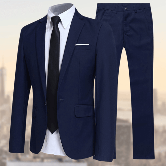 Costume 2 Pièces Élégant Taille Personnalisée Homme Mariage - luxestyle
