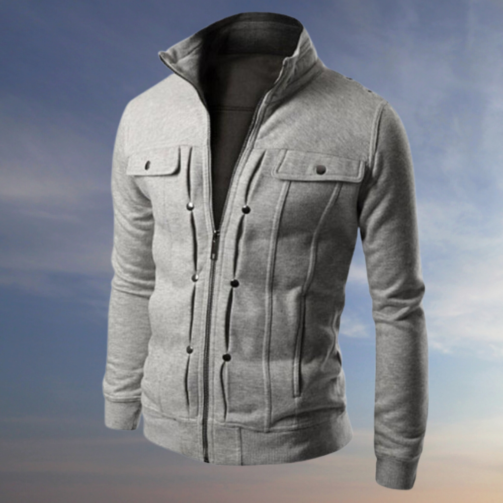 Veste zippée Luke avec col montant → Veste zippée Sport avec col relevé