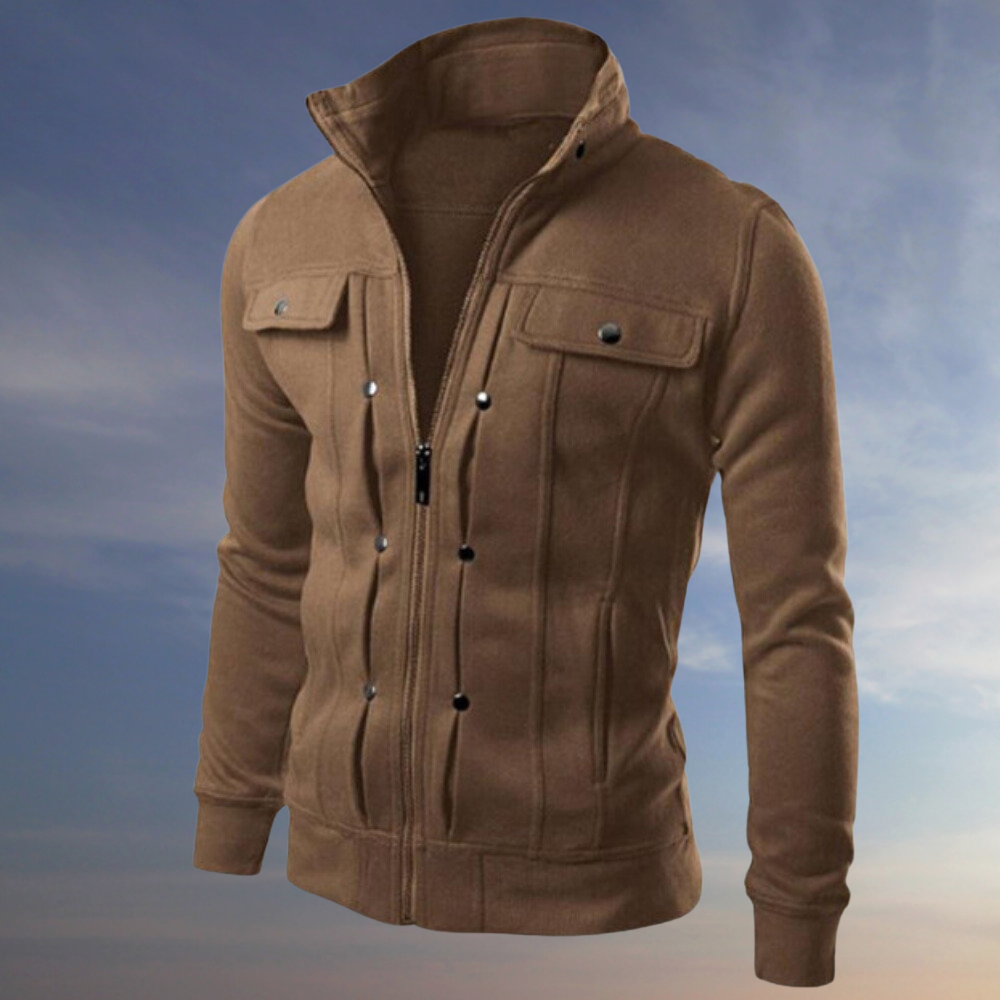 Veste zippée sport à capuche et manches longues