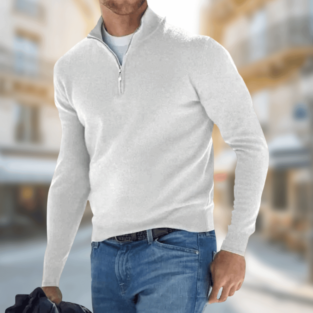 Pull Homme Marine à Fermeture Éclair