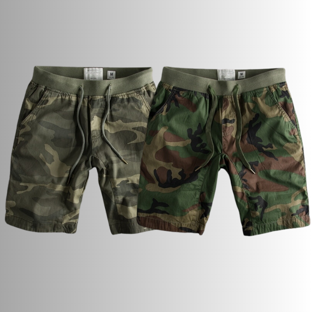 Pantalon Court Coton Militaire pour Homme Élastiqué