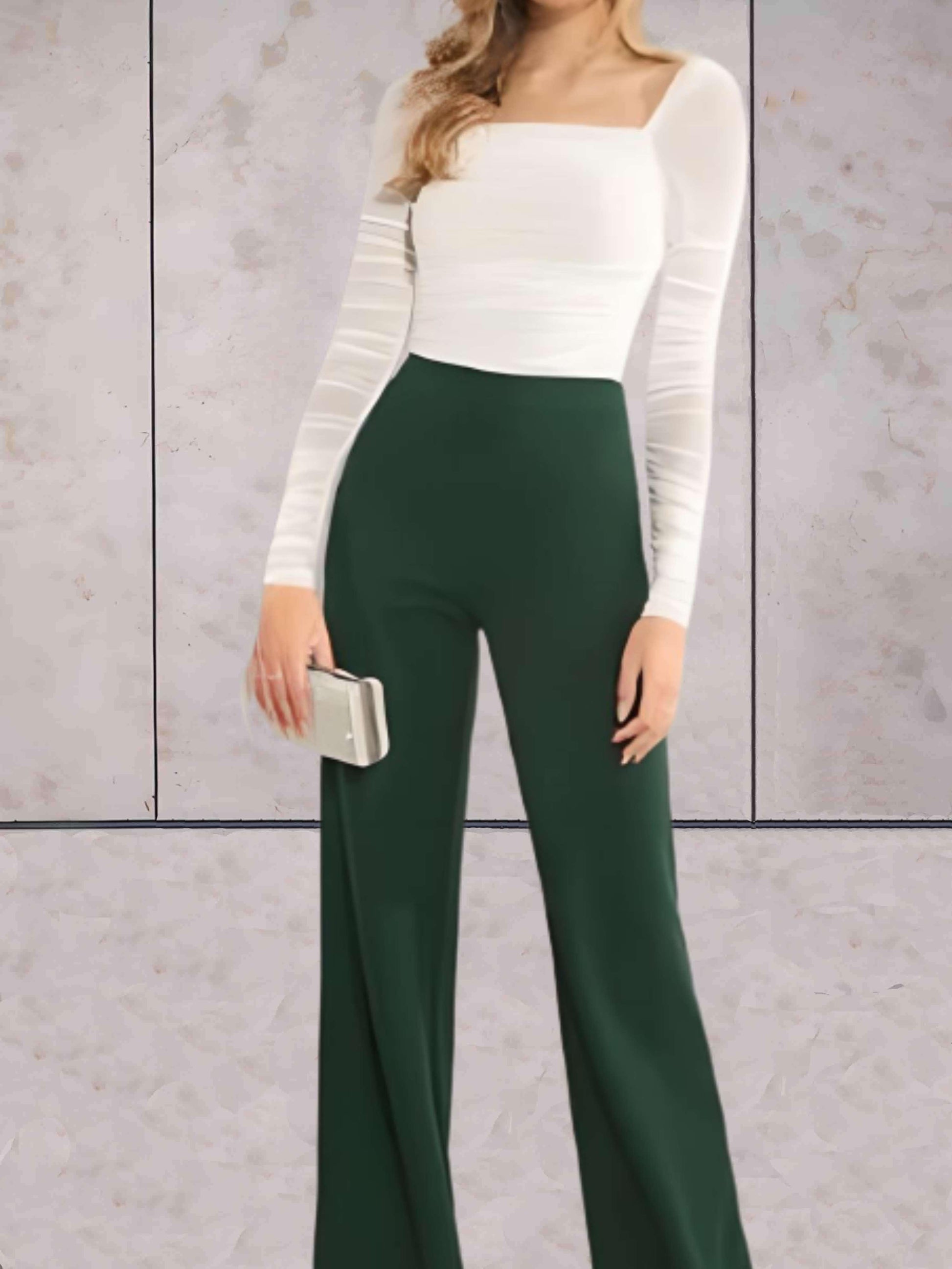 Pantalon Élégant à Taille Élevée pour Femmes - LuxeStyle